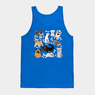 Dogs with bones pattern Tank Top